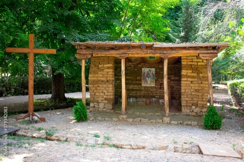religious crib in a natural park in the Lebanon Bekaa valley