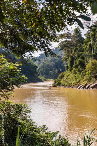 Orang Alsi indians village in Taman Negara National park along the  Tembeling River 