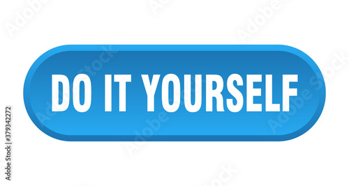 do it yourself button. rounded sign on white background