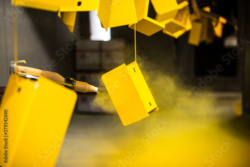 Spray paint product powder coating