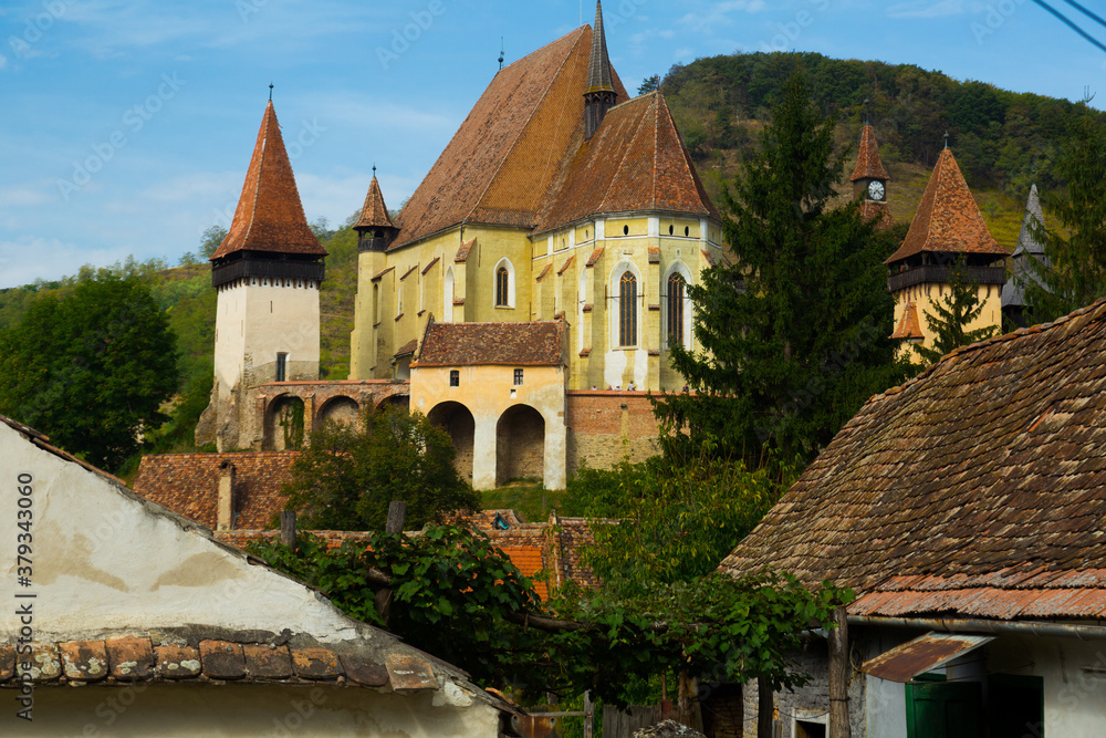 Church Fortification in Biertan is landmark of Transilvania in Romania.