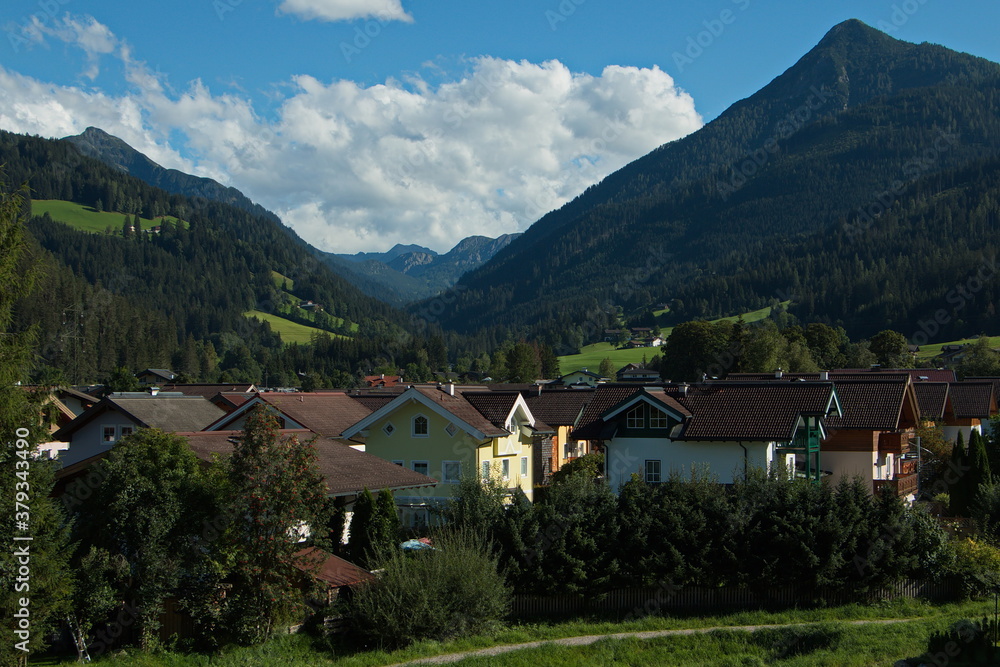 Residential houses in Altenmarkt in Pongau,Salzburg Province,Austria,Europe
