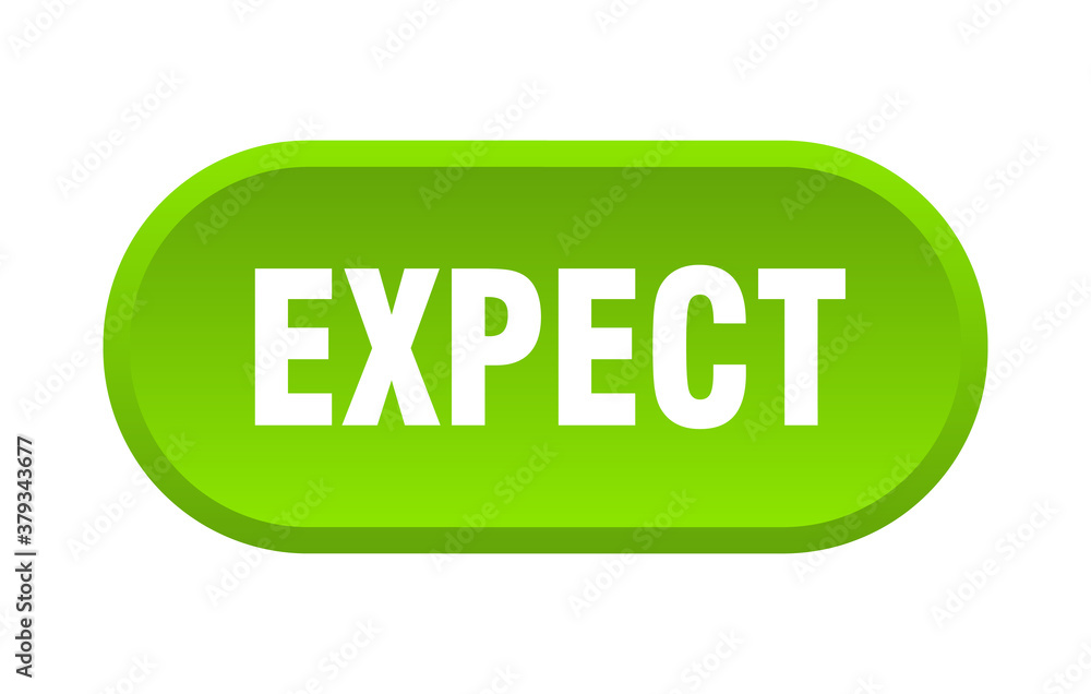 expect button. rounded sign on white background expect button. rounded sign on white background