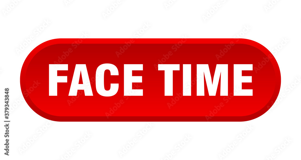 face time button. rounded sign on white background face time button. rounded sign on white background