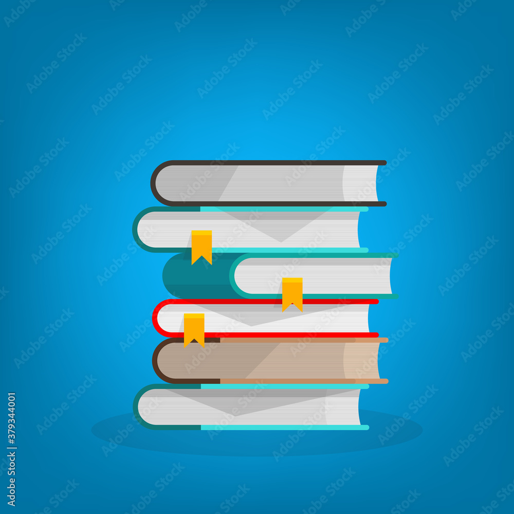 Stacked books. Vector illustration. Stacked books. Vector illustration.