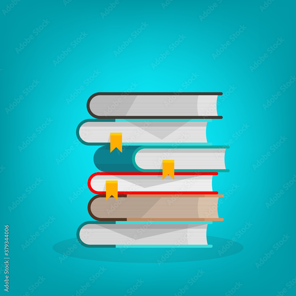 Stacked books. Vector illustration. Stacked books. Vector illustration.