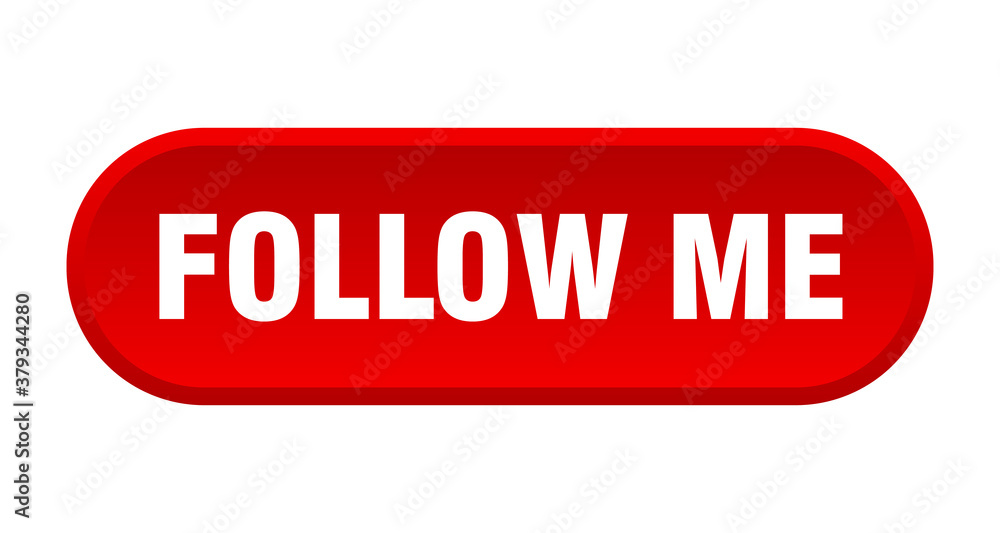 follow me button. rounded sign on white background follow me button. rounded sign on white background