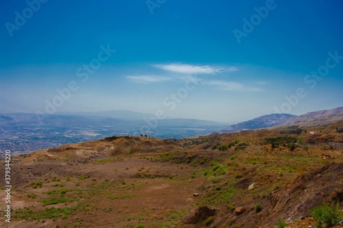 Bekaa valley in Lebanon viewed from a mountain