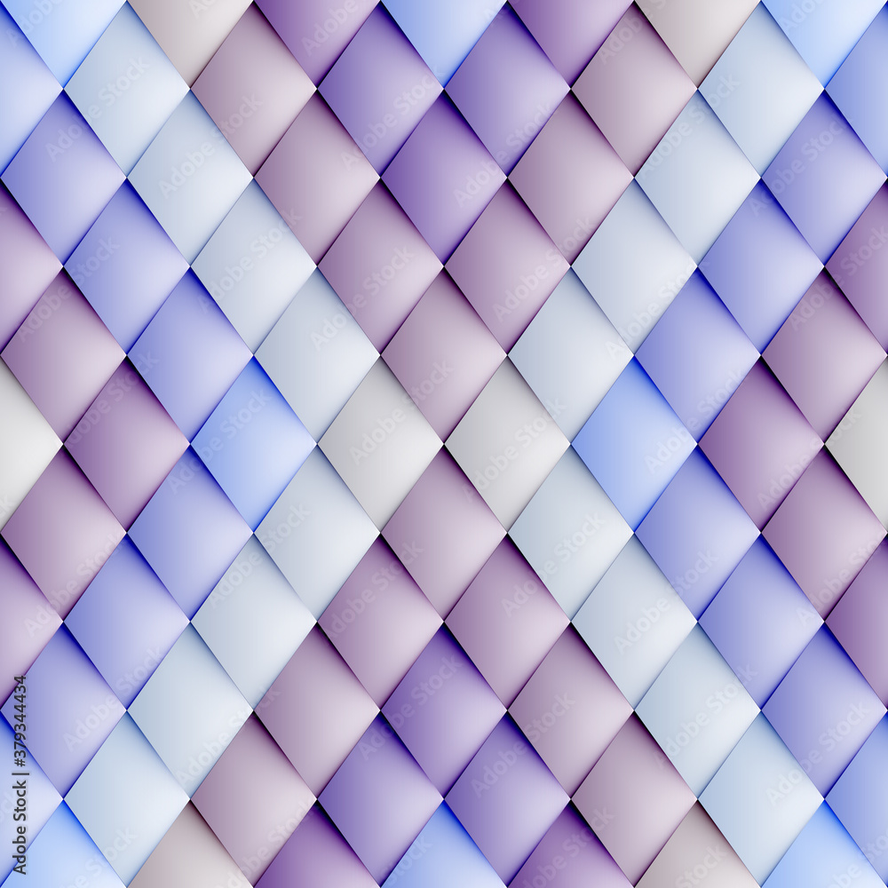 Obraz premium Relief regular rhombuses pattern. Abstract mosaic background. Vector image.