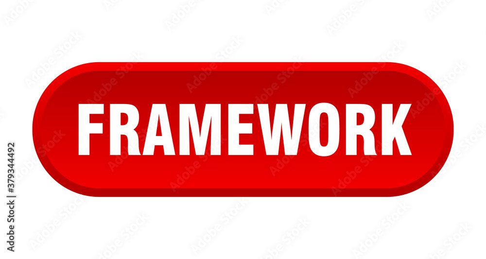 framework button. rounded sign on white background framework button. rounded sign on white background
