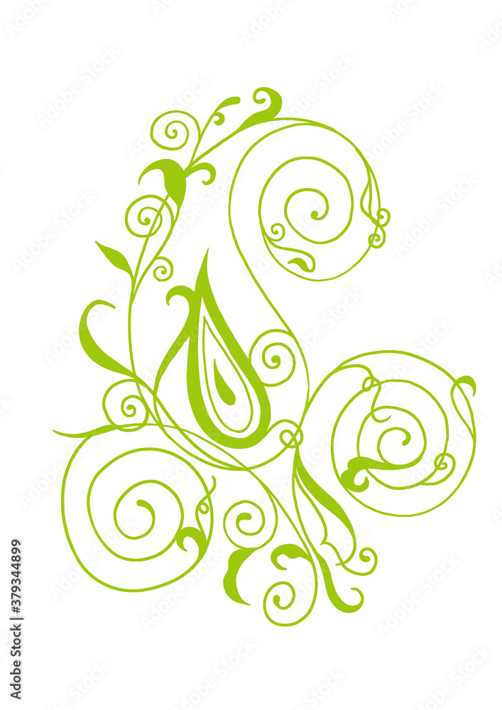 green color paisley