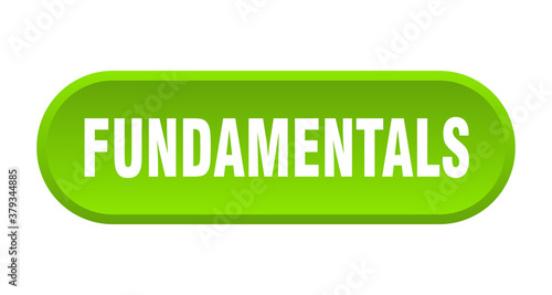fundamentals button. rounded sign on white background