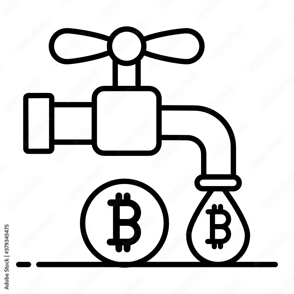 Bitcoin faucet icon in flat design, passive income concept vector
Bitcoin faucet icon in flat design, passive income concept vector