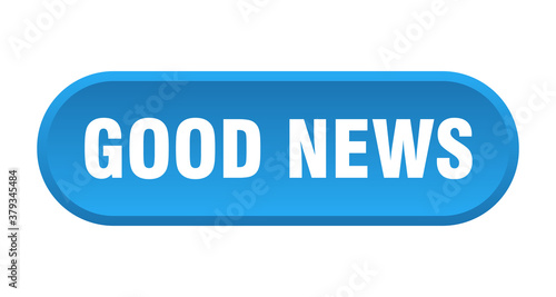 good news button. rounded sign on white background