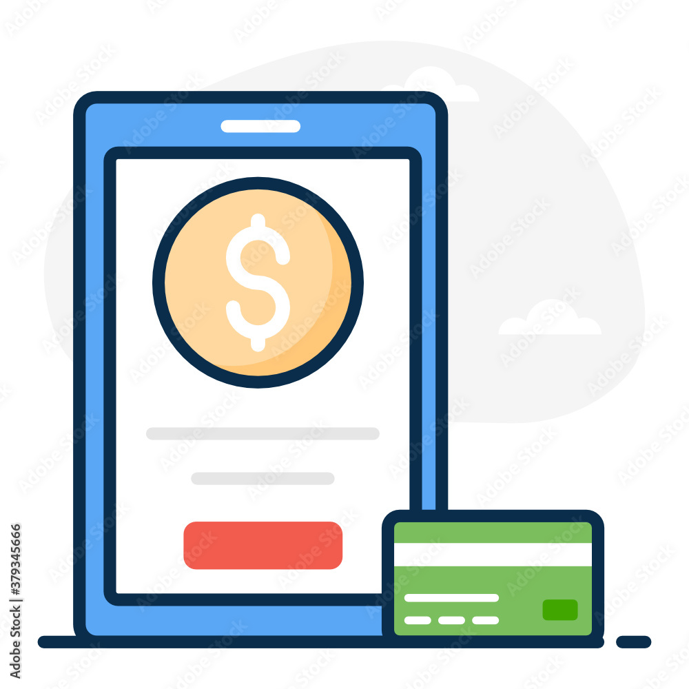Dollar inside a mobile depicting banking app
Dollar inside a mobile depicting banking app