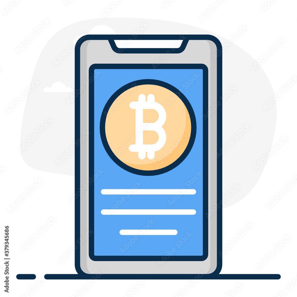 Mobile bitcoin account icon in editable style
Mobile bitcoin account icon in editable style