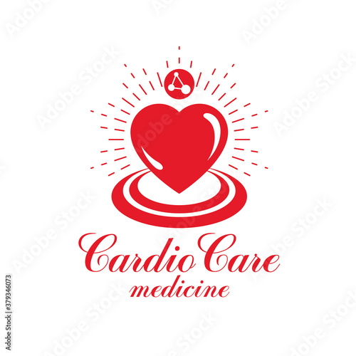Vector heart shape logo cre...