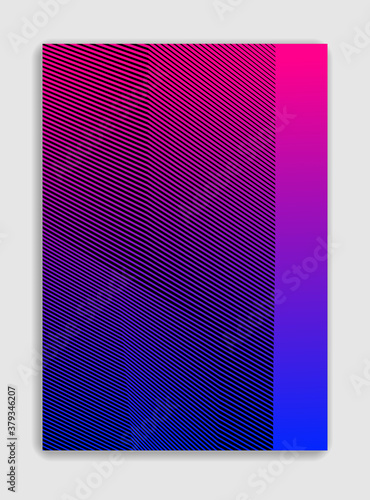 Abstract lines vector minimal modern brochure design, cover template, geometric halftone gradient. For Banners, Placards, Posters, Flyers. Beautiful and special, pattern texture.