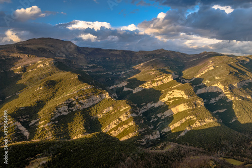 The Beautiful Mountains of Alta Garrotxa (Peak of Comanegra, Catalonia, Spain) photo