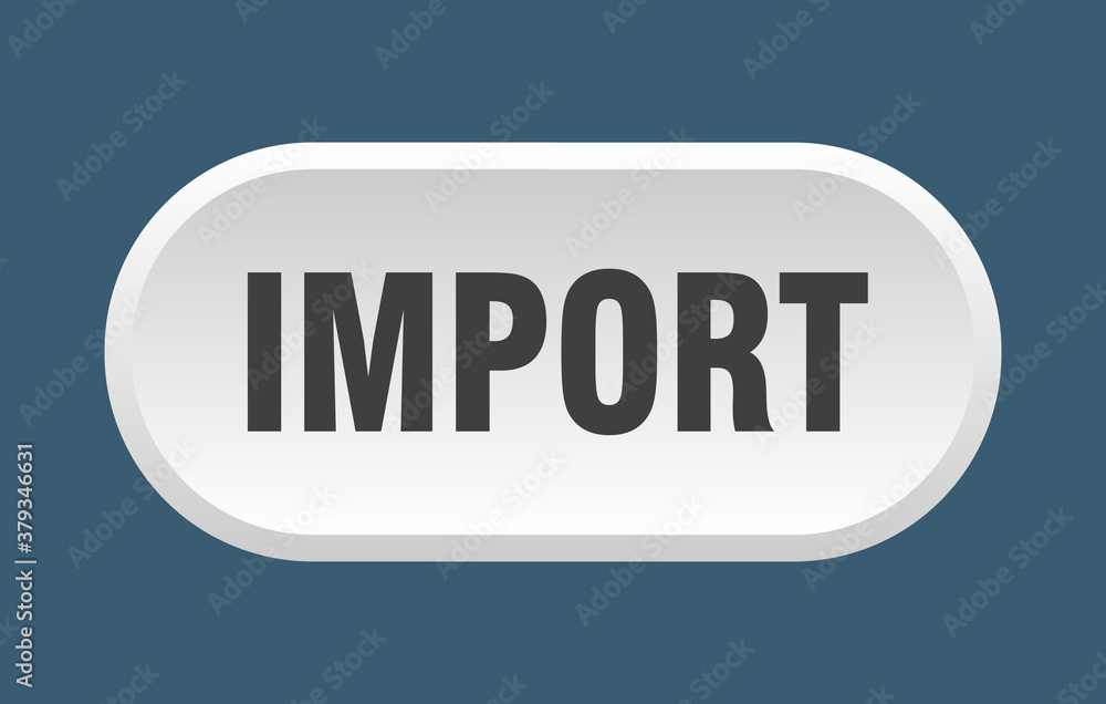 import button. rounded sign on white background import button. rounded sign on white background