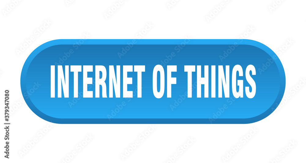 internet of things button. rounded sign on white background internet of things button. rounded sign on white background