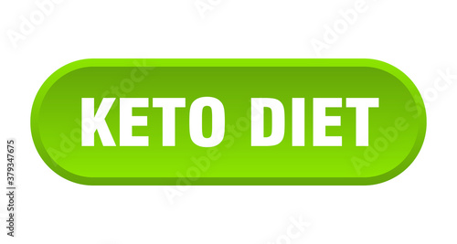 keto diet button. rounded sign on white background