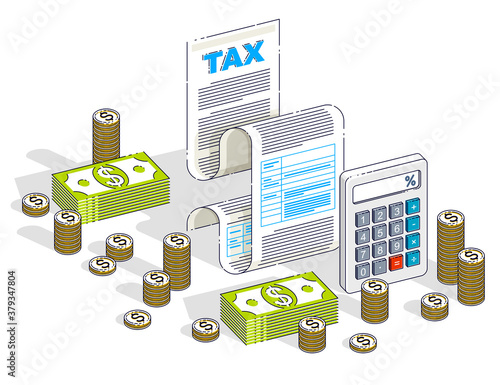 Taxation concept, tax form ...
