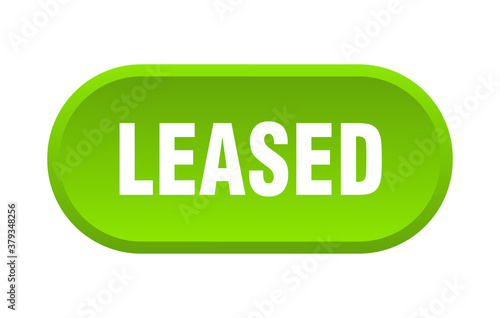 leased button. rounded sign on white background