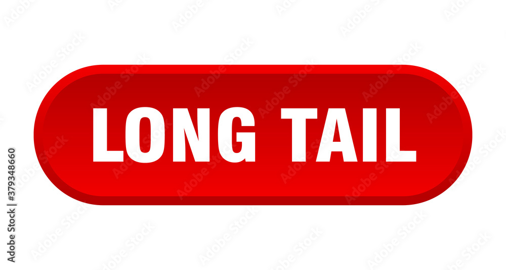 long tail button. rounded sign on white background long tail button. rounded sign on white background