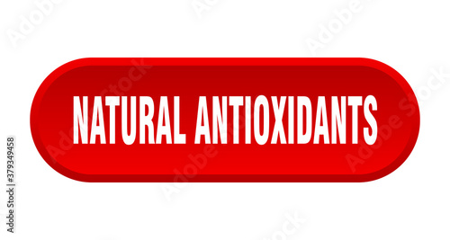 natural antioxidants button. rounded sign on white background