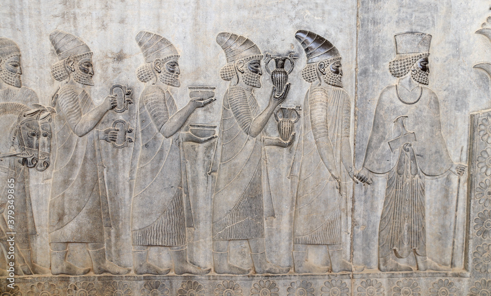 Bas-relief with foreign ambassadors, Persepolis, Iran