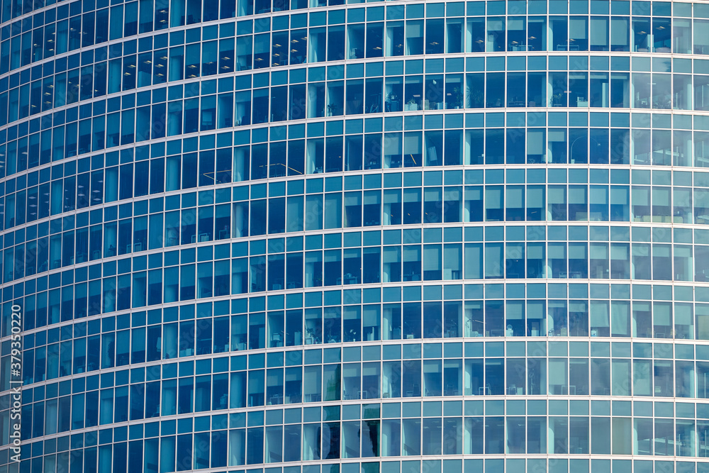 Glass facades of office buildings for background Glass facades of office buildings for background