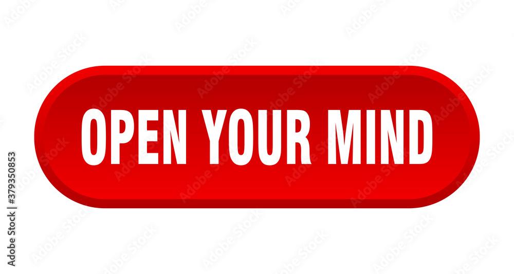 open your mind button. rounded sign on white background open your mind button. rounded sign on white background