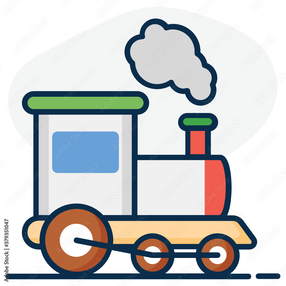 Train engine icon design flat vector, locomotive train
Train engine icon design flat vector, locomotive train