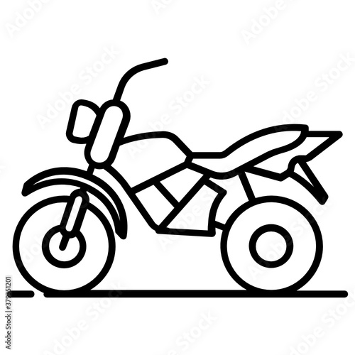 
Dirt bike flat editable vector, scooter concept 
