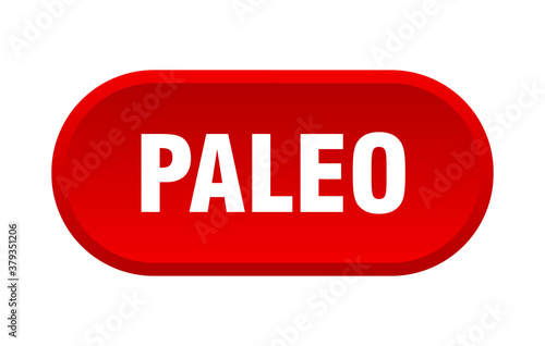 paleo button. rounded sign on white background