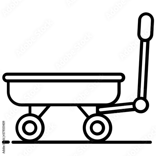 
Trendy vector design of wagon icon., carriage transport 
