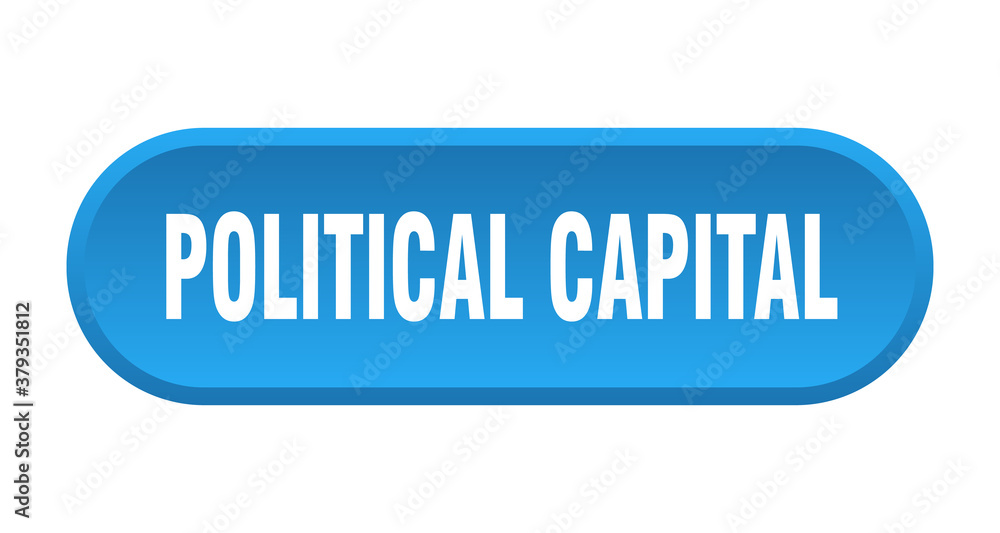 political capital button. rounded sign on white background political capital button. rounded sign on white background