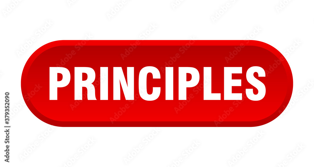 principles button. rounded sign on white background principles button. rounded sign on white background