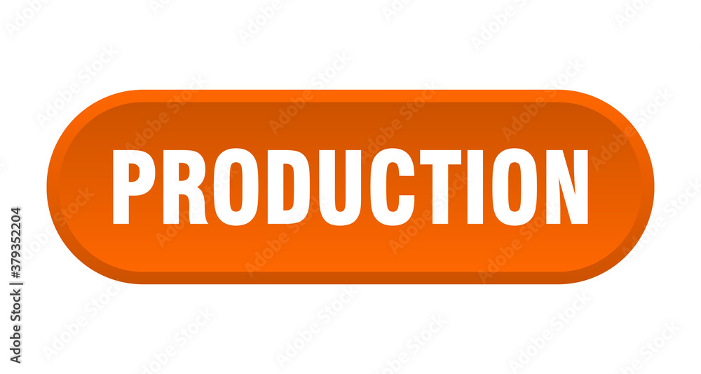 production button. rounded sign on white background production button. rounded sign on white background