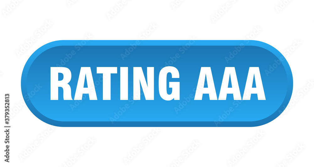 rating aaa button. rounded sign on white background rating aaa button. rounded sign on white background