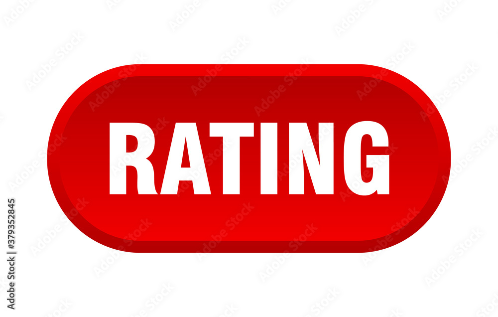 rating button. rounded sign on white background rating button. rounded sign on white background