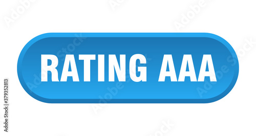 rating aaa button. rounded sign on white background