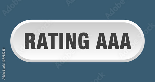 rating aaa button. rounded sign on white background