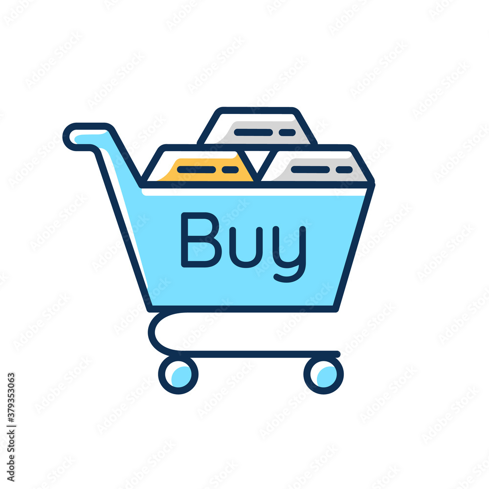 Precious metals purchase RGB color icon. Buy golden and silver bars. Platinum bullion for sale. Invest money. Trade exchange for financial wealth. Business investment. Isolated vector illustration Precious metals purchase RGB color icon. Buy golden and silver bars. Platinum bullion for sale. Invest money. Trade exchange for financial wealth. Business investment. Isolated vector illustration