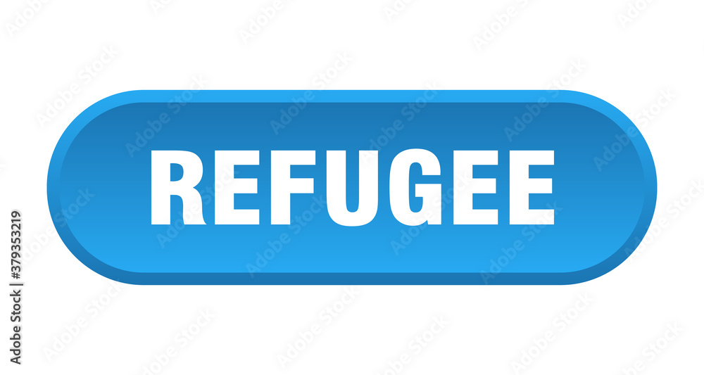 refugee button. rounded sign on white background refugee button. rounded sign on white background