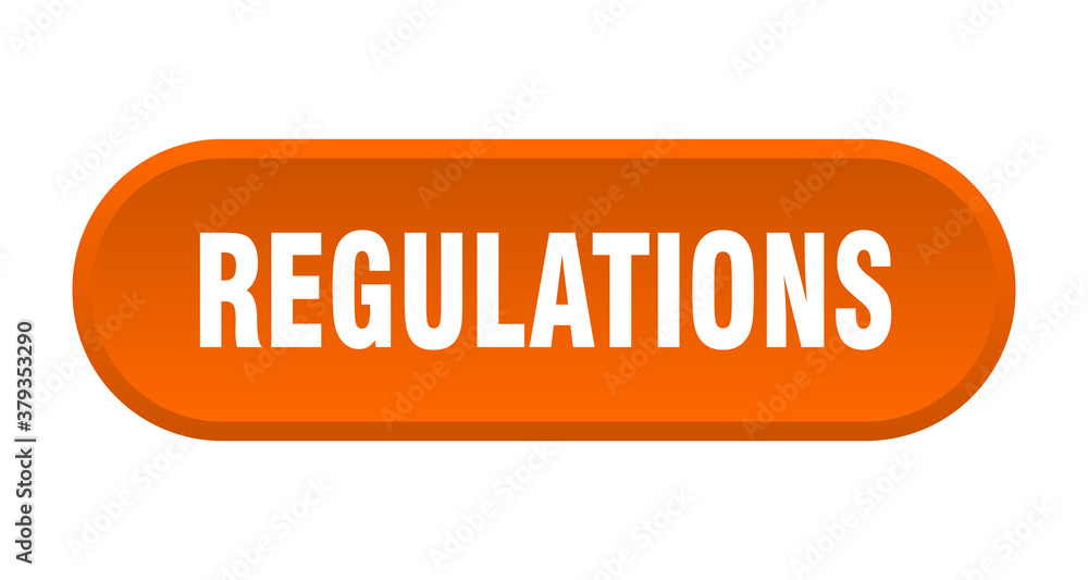 regulations button. rounded sign on white background regulations button. rounded sign on white background