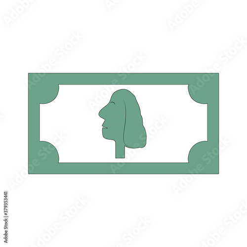100 dollars money Benjamin Franklin One hundred bills logo icon sign symbol emblem Caricature portrait Cartoon design style Fashion print clothes apparel greeting invitation card banner poster flyer
