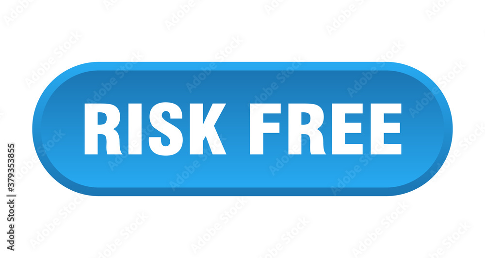 risk free button. rounded sign on white background risk free button. rounded sign on white background