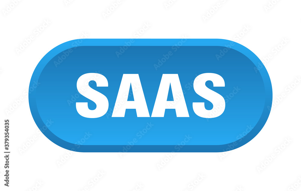 saas button. rounded sign on white background saas button. rounded sign on white background